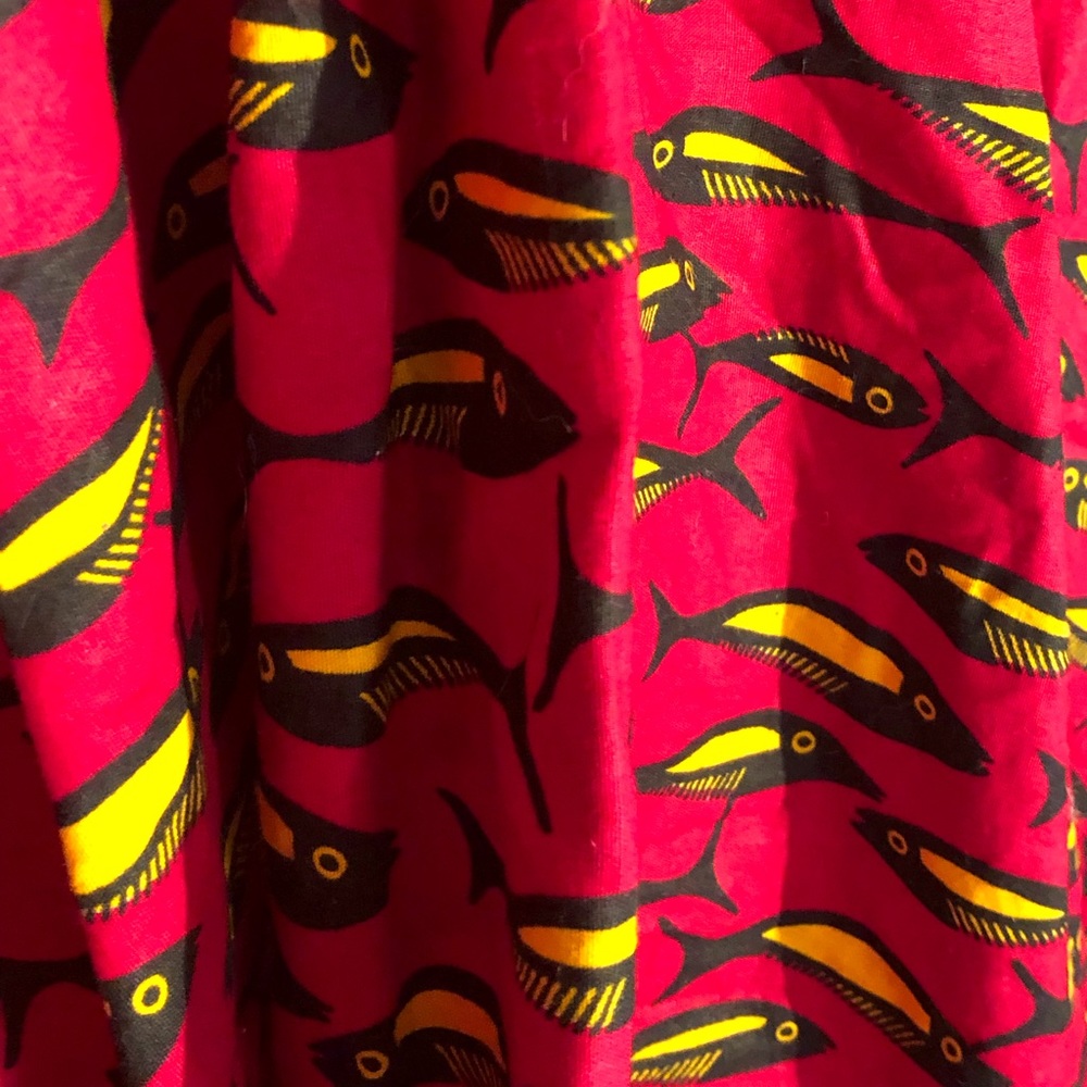 Red Fish Pattern Dress - Picture 3 of 3